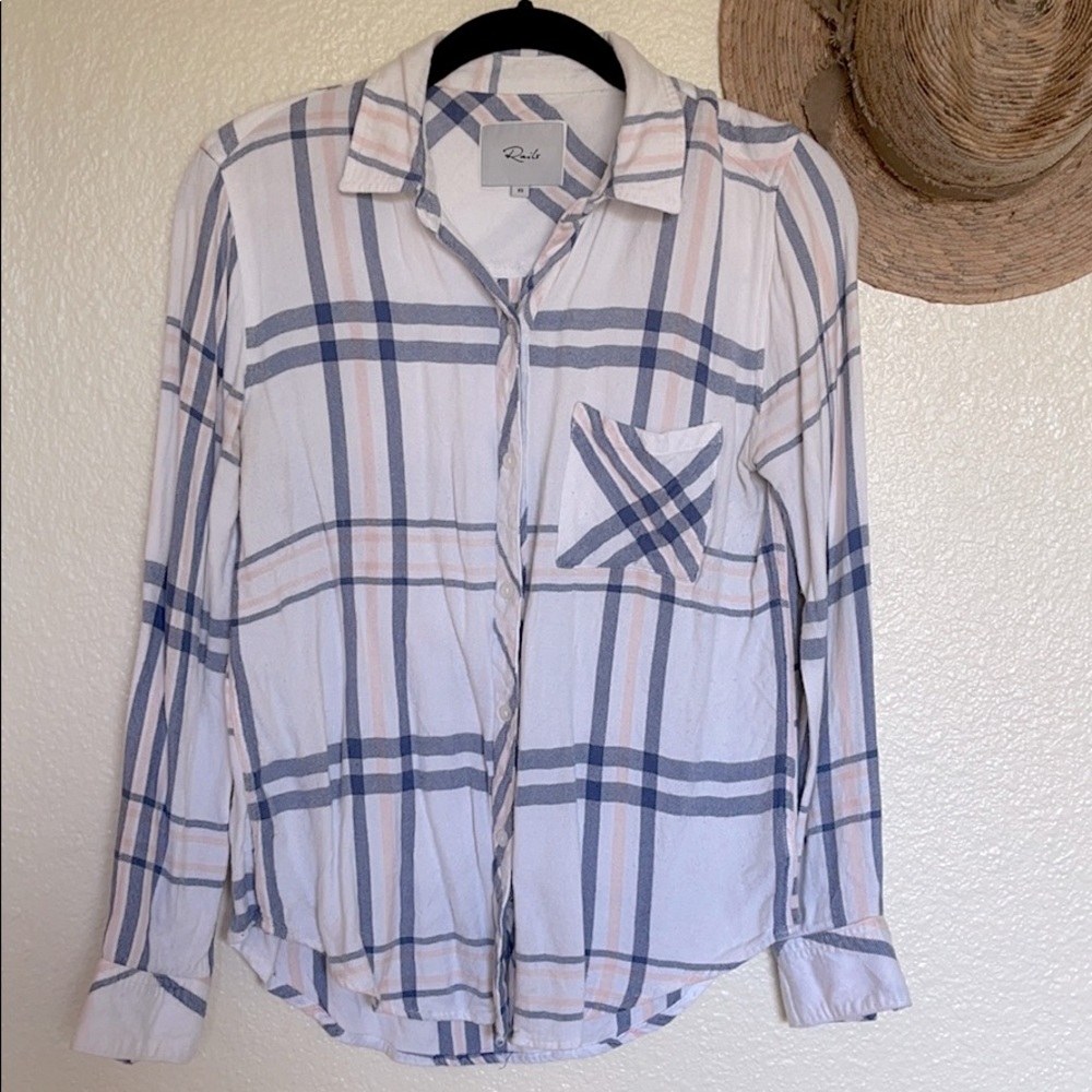 Rails White Flannel Shirt
